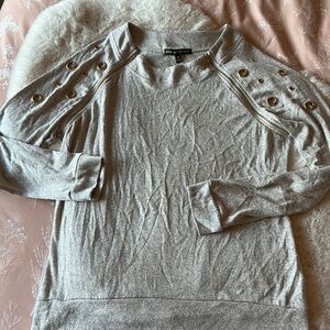 Gold detail LS light sweater